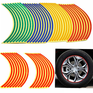 New Color Car Styling Wheel and Tire Rim Reflective Decals and Stickers